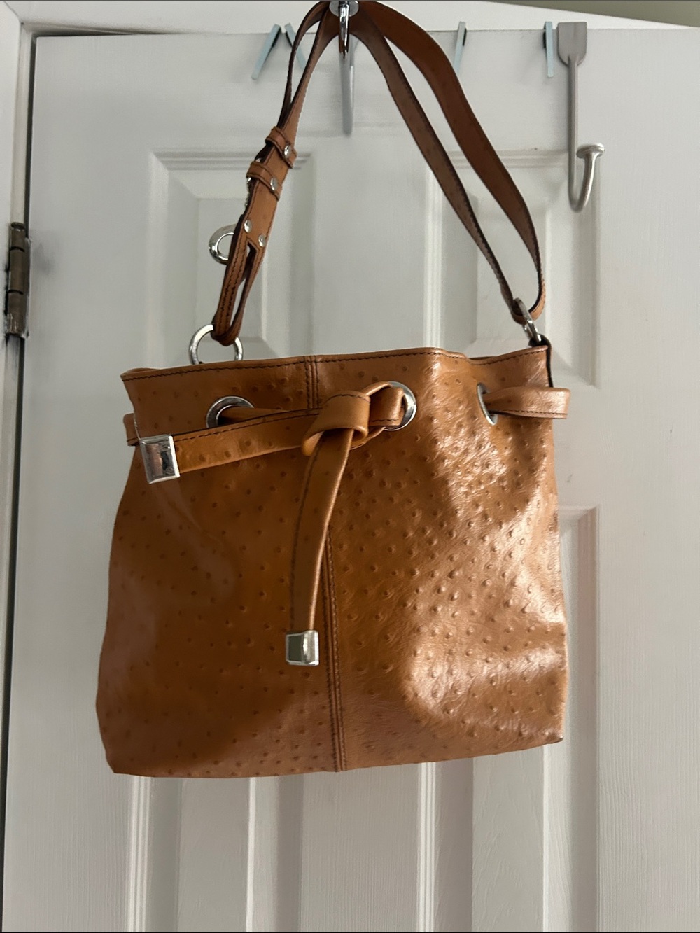 CEONI PIERO OSTRICH LEATHER MADE IN ITALY HAND BAG